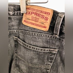 Express Mens black jeans! Really cool look! 34x34